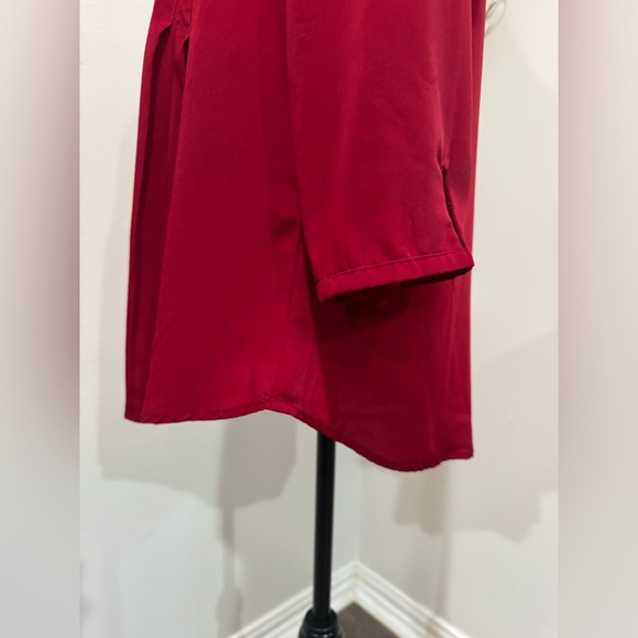 I tm by BullBear Red Pleated Buttoned Tunic with beading size XL ( fits smaller) - Picture 5 of 7